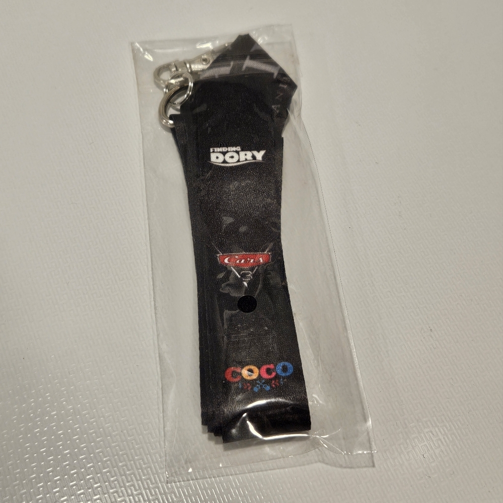 Disney Pixar Black Lanyard Key / Card Holder